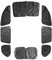 Autosonnenschutz Für Toyota Für Land Für Cruiser Für Prado 150 5 Schichten Struktur Outdoor Alle Windows Modell Exklusive Auto Sonnenschutz Mesh 8PCS Sonnenrollo Auto