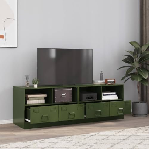 ShGaxin TV-möbler 2 stycken stål olivgrönt 67 x 39 x 44 cm, TV-bord, TV-skåp, TV-bord, vardagsrumsmöbler, TV-bord, vardagsrumsmöbler, TV-bord - 841748