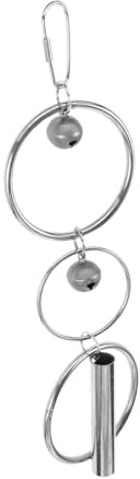 SUPVOX Cloche pour Oiseaux Acier Inoxydable avec Anneau Suspendu à Mâcher pour Perroquets et Perruches et Facile à Installer pour Cage Oiseaux