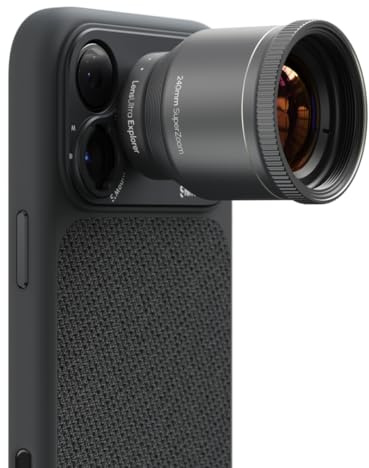 ShiftCam LensUltra 240mm Super Zoom Phone Telephoto Lens for iPhone 17 Pro/16/15 & Android – Fluorite Glass Mobile Camera Lens for Wildlife, Observing Birds, Sports & Concert Photography