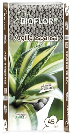 FitoForte Argilla Espansa, 45 Litri, per Decorazione, Pacciamatura e Drenaggio