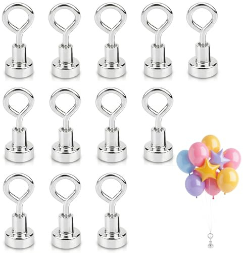 Set da 12 pezzi, peso palloncini, per palloncini a elio, fermacapollo, pesi riutilizzabili, per feste, matrimoni, compleanni, Natale (argento)