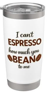 Regali di compleanno per amanti del caffè per donne coppie espresso Bicchiere termico in acciaio inox doppia parete