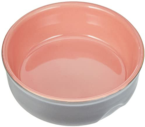 Nobby Keramik-Napf Feed, grau/lachsfarben, 13 x 5 cm, für Hunde, 1 Stück