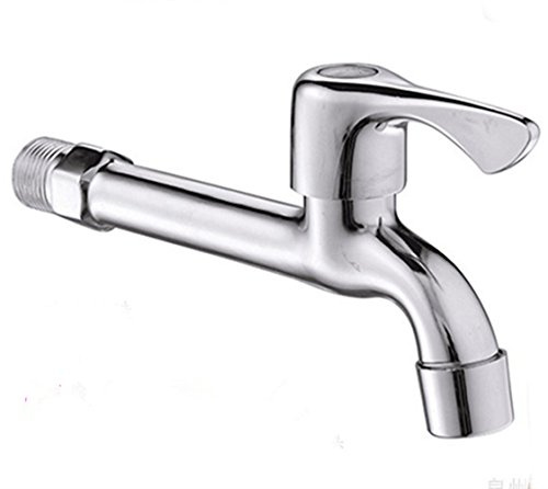 Grifo de latón montado en la pared para agua fría, fregadero, fregona, estanque, lavadora, grifos de jardín, cromados