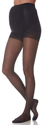SCUDOTEX Collant de Grossesse 70 Deniers Maille Tricotée Compression Décroissante Moyenne 15-18 Hg mm Couleur Noir Taille 2