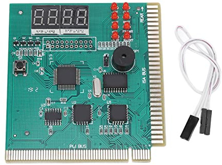 Scheda Diagnostica per PC a 4 Cifre, Scheda di Rilevamento Guasti della Scheda Madre PCI Display Doppio Codice POST, Interfaccia PCI e ISA Standard, per PC Desktop