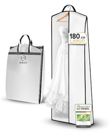 FiRiO® 1 x Custodia per abiti lunga 180 cm - abiti sposa (profondità 10 cm)