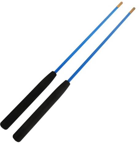 ifundom Set Bastoni Da Diabolo Tradizionali Impugnatura Antiscivolo, Bastone Da Diabolo in Fibra Di Vetro 44,5 Cm, Foro Per Corda Per Fitness e Giochi All’aperto Per Ragazzo Ragazza e Adulti