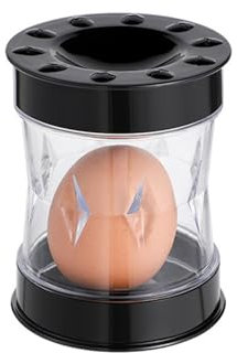 Manivelle Éplucheur d'œufs - Outil de pelage d'œuf facile pour enlever rapidement les coquilles des œufs durs, ustensiles de cuisine (noir)