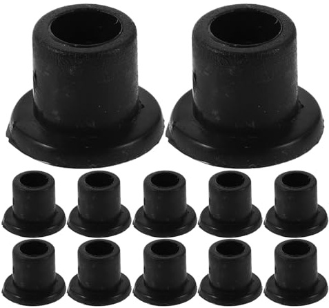 DOITOOL 100pcs 8mm Plastic Pivot Bushing Sleeve for Glass Shower Doors – Universal Shower Door Pivot Block Insert – Black Plastic Ferrule Glazing Hardware for Cabinet and Showcase