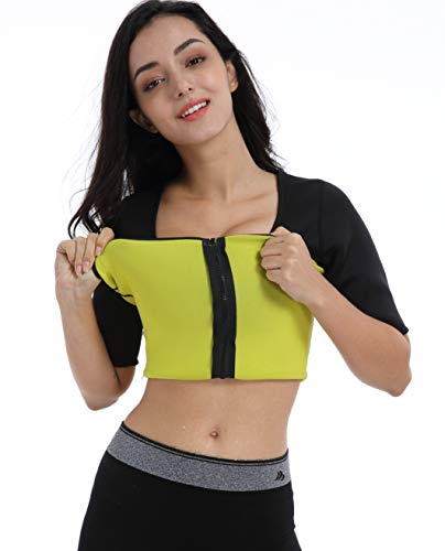 ValentinA T-shirt thermique en néoprène pour femme Pour perte de poids, noir, S = US Size XS