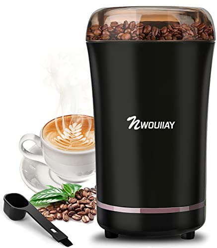 Macinacaffè Elettrico 300W con Lama in Acciaio Inossidabile Detachable Power Cord Coffee Grinder per Chicchi Di Caffè Macina Spezie Semi Pepe Zucchero Sale