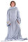 Snug Rug Lilac Grey DELUXE Blanket With Sleeves GENUINE SnugRug Sleeved Blankets 260gsm Luxury Cosy Super Soft Coral Fleece Soft Fabric Long Oversized Sleeves & Pouch Pocket Adults Size
