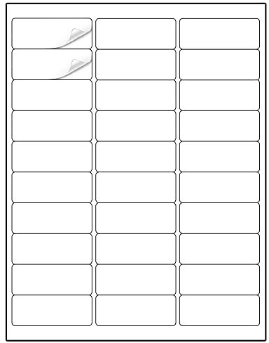 Methdic Address Labels 1 x 2-5/8 900 Labels Sticker Paper for Laser/Ink Jet Printer Mailing Labels 8.5×11 White 30 per Sheet