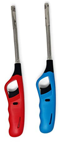 Tosend Accendigas Flessibile Ricaricabile - Accendino familiare con Blocco di Sicurezza in Vari Colori - Confezione 2 Accendigas 2 Pezzi