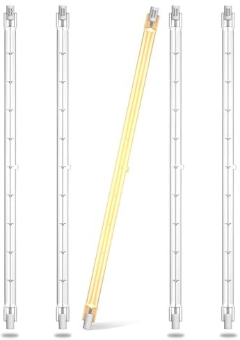 LumiGo 1000W Dimmbare Halogenleuchten R7s 254mm, Warmweiß, für Geschäft, Büro, Einkaufszentren, Fabriken, AC220-240V (5er Pack)