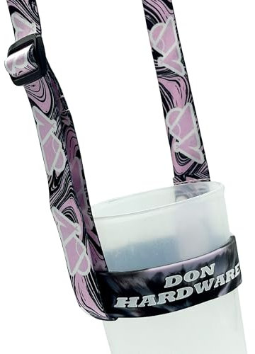 Don Hardware portavasos Festival con Correa – Porta Botellas de Agua y Vasos Manos Libres, Collar sujeta Vasos para Fiestas, cinturón cuelga Vasos, Lanyard Porta Vasos y Funda Botella