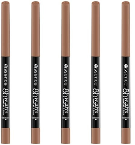 essence 8h MATTE comfort lipliner, Nr. 16, Braun, langanhaltend, sofortiges Ergebnis, matt, vegan, ohne Konservierungsstoffe, ohne Parabene, ohne Mikroplastikpartikel, 5er Pack (5x0.3g)
