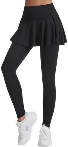 Falda de Tenis Deportiva Plisada de Color sólido para Mujer, Pantalones de Cintura Alta, Falda de Yoga para Levantamiento de Cadera, Falda de Bádminton de Entrenamiento Mallas Ajustadas Mujer