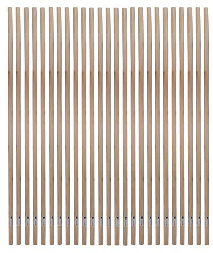 KMJ® Wooden Broom Handle (25 - Count) – Sturdy Wood Pole for Brooms, Mops & Brushes – Durable Wooden Handles for Tools and Cleaning Equipment - (Size 120 X 2.3 Cm)