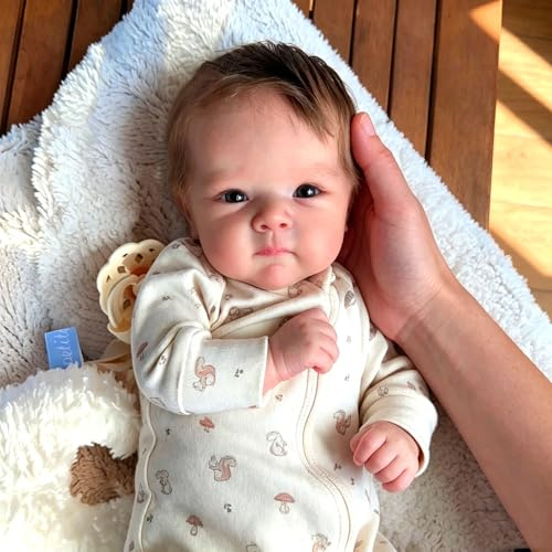 Anano verklighetstrogen återfödd babydockor silikon helkropp flicka tum nyfödd realistisk silikon babydockor som ser verkliga livet babys docka nyfödd tvättbar