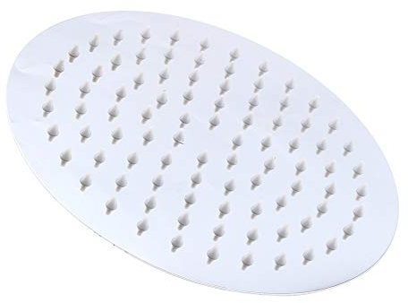 Porta per la Doccia a Pioggia in Acciaio Inossidabile da 8 Pollici in Acciaio Inossidabile con Foro D'acqua da 100%, Adatto per la Sala da Bagno Cromata Grande Miscele Rotonda