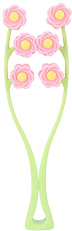 Ansiktsrulle, Blomstyp Massage Roller Face Massager Roller Ansiktsmassager Double Clips Massager Roller för Ansikte, Ansiktsrullar, Skulptur och Nacklyftning (Rosett)