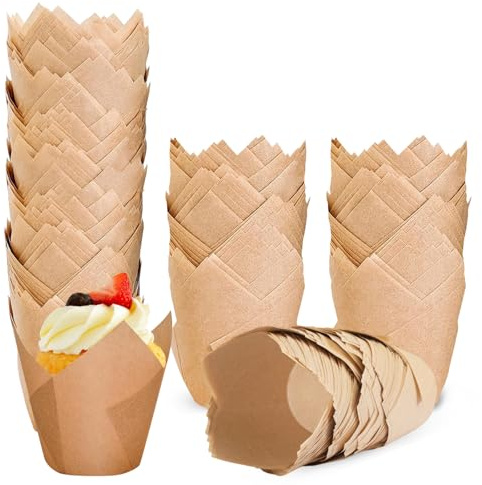 200 Piezas Moldes Magdalenas Papel, Antiadherente & Sin Blanquear,Papel MagdalenasTamaño Estándar Para Boda/Fiesta/Cumpleaños/Navidad (B)