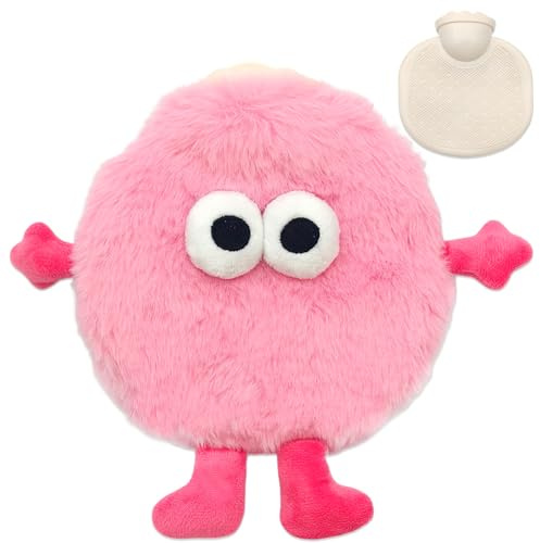 KASESSS Bolsa Agua Caliente De 350 Ml Con Cubierta, Bonita Mini Bolsas Agua Caliente Para Aliviar El Dolor, Cuello Y Hombros Lavable PequeñA Hot Water Bottle Para Mujeres NiñOs Mejores Regalos