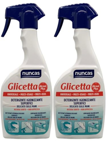 Detergente Igienizzante Superfici Multiuso, Delicato sulle Mani, Asciuga Subito, non Appiccica, 500ml (2 Unità)