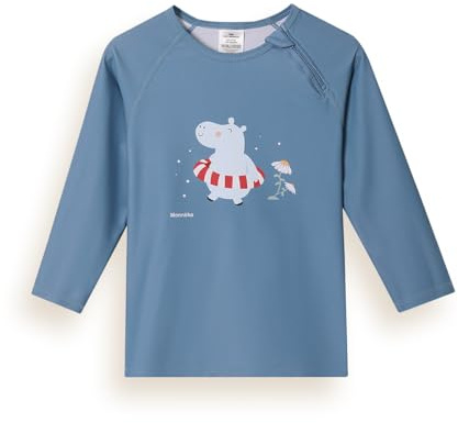 Monnëka T-Shirt de Bain Manches Longues UV50+ Bébés et Enfants | T-shirt de bain manches longues avec UV50+ et certification Oeko-Tex. Séchage rapide, confortable et sûr.
