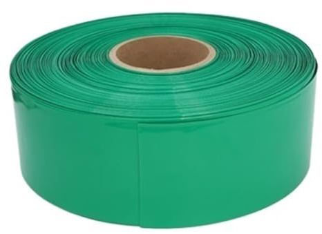 Tubo termorestringente da 10 m, guaina for cavi con pellicola termorestringente in cloruro di polivinile, protezione UV(Green,17mm x 10meters)