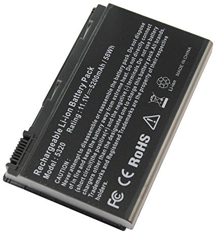 ARyee 5200mAh 11.1V 5320 Akku für Acer TravelMate 5220 5220G 5230 5310 5320 5330 5420 5520 5520G 553 5530 5530G 5710 5710G 5720 5720G 5730 5730G 6410 6413 6414 6460 6552 6592 7220