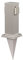 ledscom.de POLLY Garden Socket Column with Ground Spike Outdoor Double Stainless Steel Angle 27cm