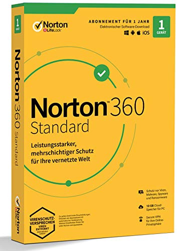 Norton 360 Standard 10GB 1User 1Device 12MO GENERIC|Standard|1 Gerät|1 Jahr|PC|Download|Download