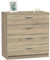 Muebles Pitarch | Kommode 4 Schubladen mit Metallführungen, Schlafzimmerkommode, Cambrian Eiche, 78x74x40 cm (Höhe x Breite x Tiefe), Kollektion Tibet