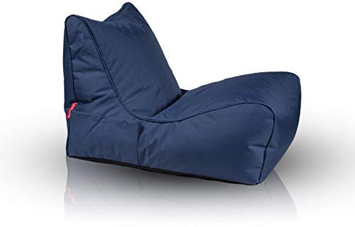 Ecopuf Flavio Chaiselongue aus Robustem Polyester - Sitzsack mit Seitentasche und Tragegriff
