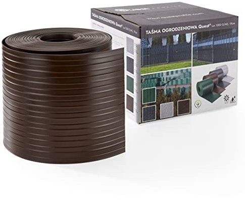 Quest Strisce frangivista per tappetini a doppia asta, in PVC duro, frangivista per recinzione in giardino, balcone e terrazza, altezza: 19 cm, lunghezza: 2,525 m, 900 g/m2 (1 striscia x 2,525 m,