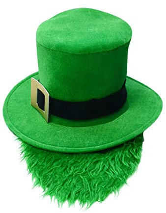 St. Patricks Day Hut Damen Herren, Grüner Unisex Hut Unisex Ofenrohr Hut Irish Kleeblatt Zylinder Hut Leprechaun Hut Grün Irish Hut für Heiligen Patrick's Day St. Zubehör Patrick's Kostüm