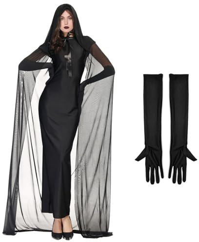 Epokus Halloween Costume Mariée Fantôme,Costumes de Vampire pour Adultes,Déguisement Sorcière Robe Longue d'Horreur pour Carnaval, Costumes de Scène, Soirées à Thème,L