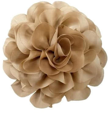 130 mm gran broche delicado en forma de camelia hecho a mano tela con flor de rosa para fiesta de boda baile vestido traje ceremonia ropa accesorios regalos, Metal