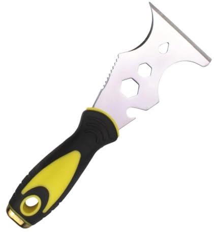 Grattoir à peinture multi-usage 15 en 1 en acier inoxydable pour enlever le papier peint, outil ouvre-boîte