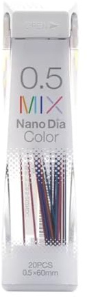 20 minas de lápiz de 0 5 mm para lápices de 0 5 mm, minas de lápiz de color para estudiantes, artistas, dibujos, bocetos