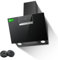 SNDOAS Cooker Hood 60cm, 800 m³/h Kitchen Extractor Fan, Recirculating & Ducting Modes with Carbon Filters, Class A+++ Extractor Hood, Black Glass Touch Control with 3 Speed + Booster