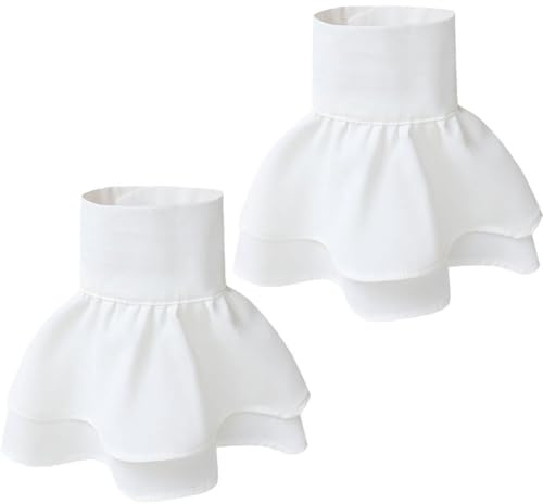 Lpitoy Puños De Muñeca para Mujer, Puños con Volantes Falsos para Mujer, Mangas Desmontables, Pulseras para Mujer Y Niña