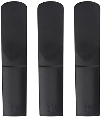 3pcs Canne di Sassofono Alto, Canne di Bocchetto di Sassofono in Resina Nero Facile da Usare Senza Bagnate di Canne più Sottili necessarie.