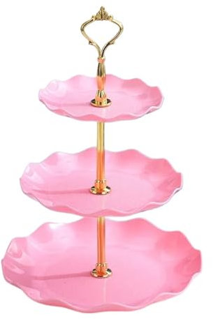 Canasta De Frutas De Varios Niveles Bandeja de frutas de tres capas Bandeja de plástico for refrigerios de frutas de múltiples capas Bandeja for refrigerios de frutas for sala de estar Se puede desmon