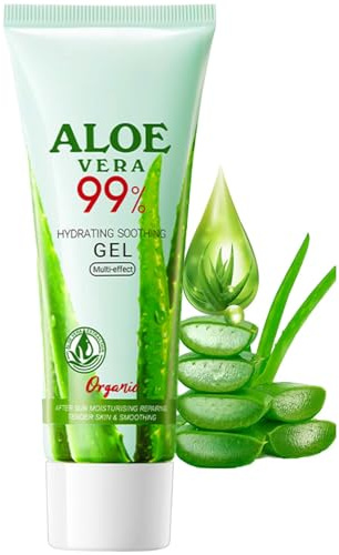 99% Pure Aloe Vera Gel for Skin Care – Soothes Damaged Skin. Enriched with Vitamin E for Hydration & Healing. Perfect for Daily Skincare & Post-Sun Relief