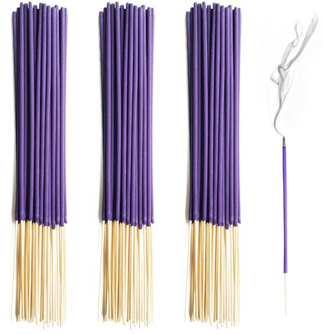 Gekamoyue 150 Varillas, Juego de Lavanda, Hecho a Mano con Resina Natural y Aceites Esenciales para Meditación, Relajación y Aromaterapia